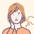 貯金だけで大丈夫かモヤモヤしている女性のイラスト